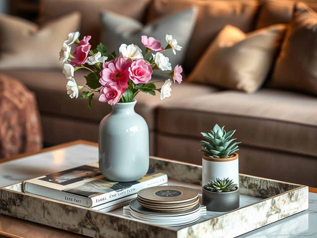 Co postawić na stoliku kawowym, by łączył stylową dekorację z praktyczną wygodą