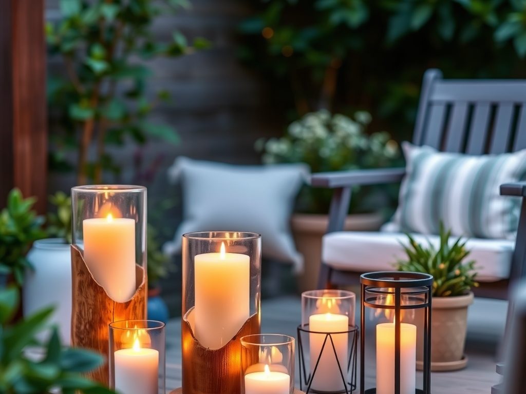 Świeczniki na taras DIY: jak samodzielnie stworzyć efektowne i bezpieczne dekoracje świetlne
