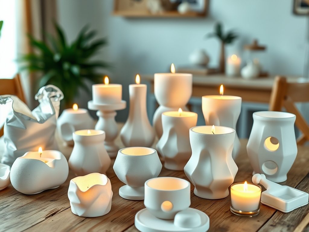Świeczniki z gipsu DIY: praktyczny przewodnik od formy po efektowną dekorację wnętrza