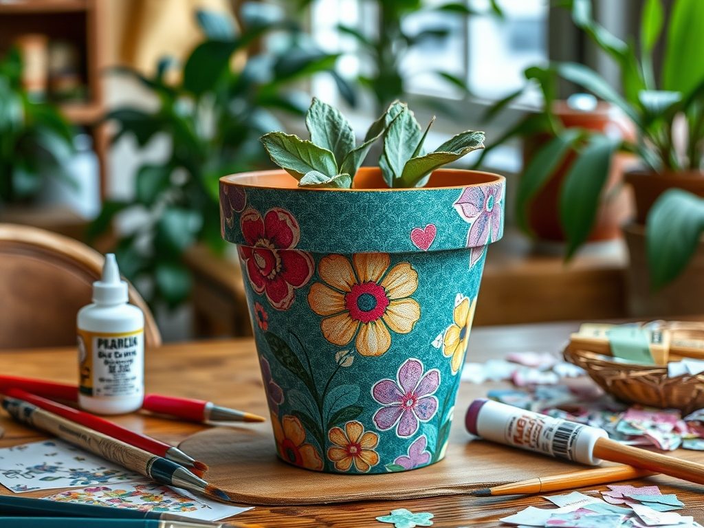 Decoupage na doniczce DIY: krok po kroku od przygotowania do trwałej dekoracji