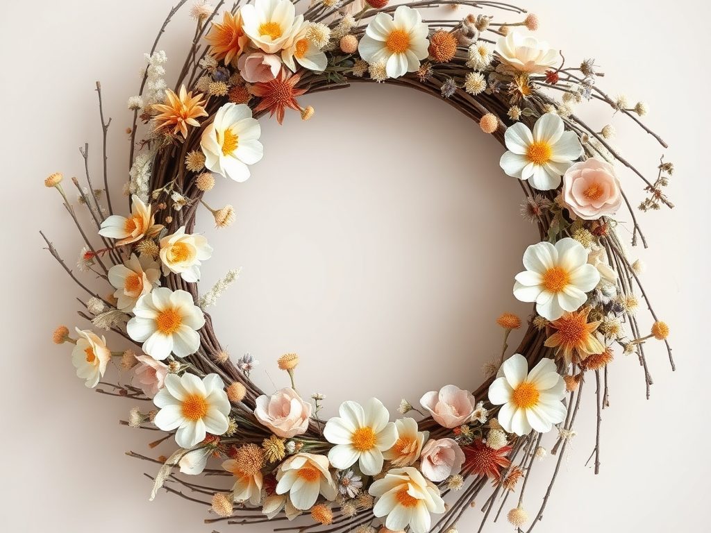 Wianek z suszonych kwiatów DIY: jak stworzyć lekką i trwałą dekorację krok po kroku