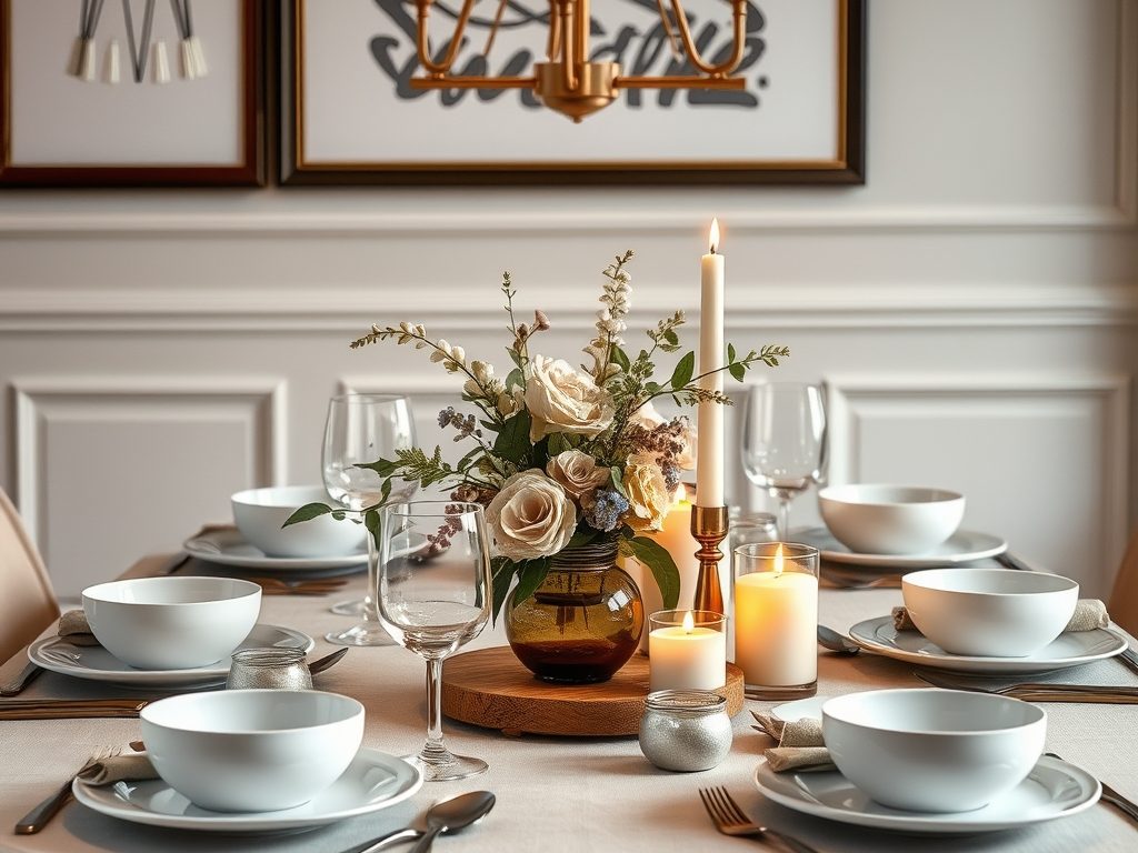 Codzienne dekoracje na stół jadalniany: funkcjonalne pomysły na stylową aranżację