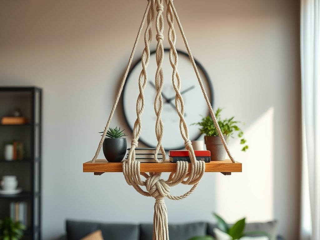 Makrama półka DIY: jak stworzyć efektowną i funkcjonalną ozdobę wnętrza krok po kroku