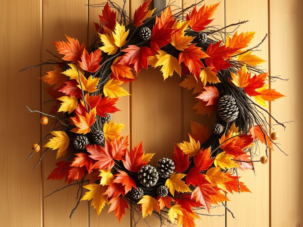 Jesienny wianek na drzwi DIY: jak wybrać kolory i materiały, by stworzyć trwałą dekorację